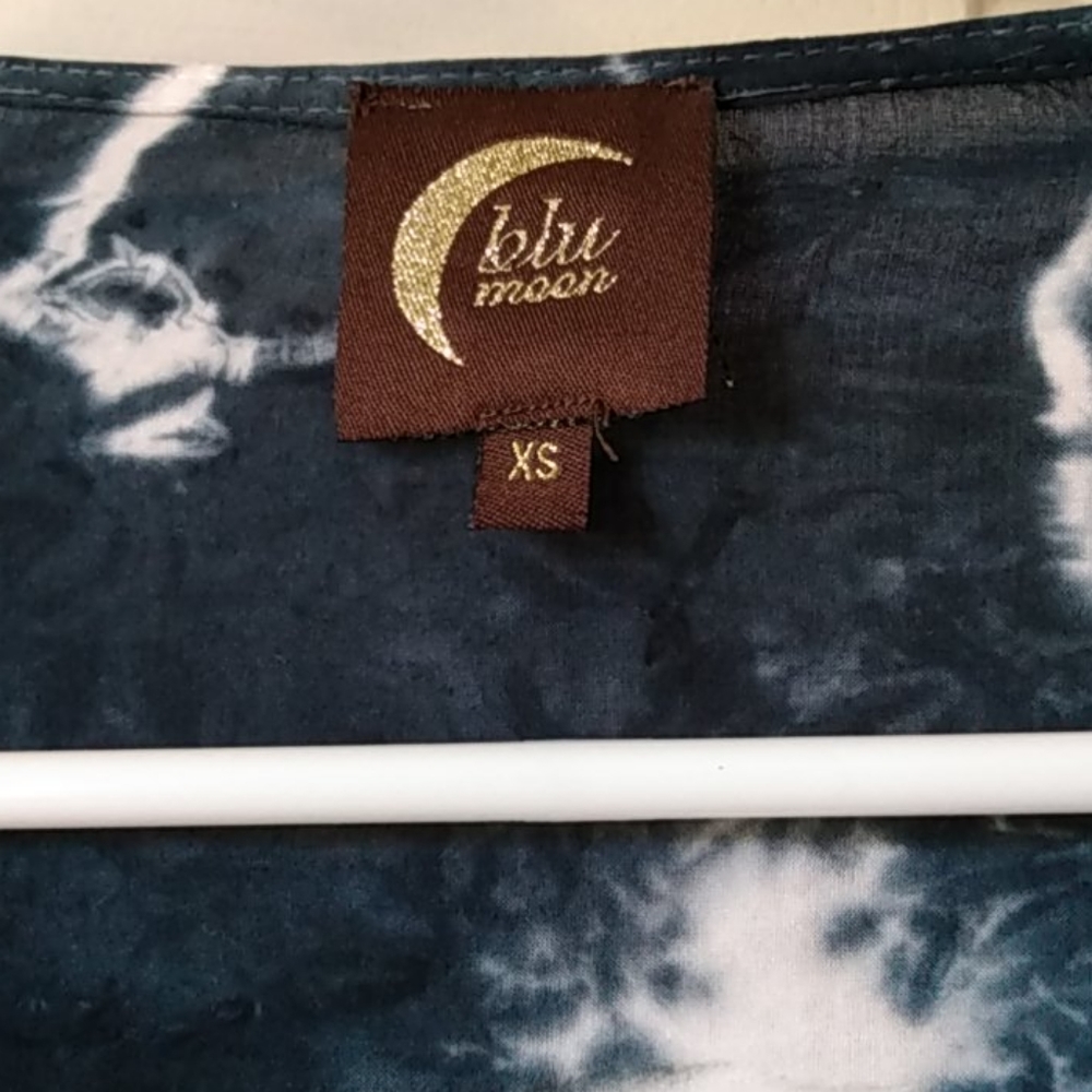 Open back Blu moon tie dye mini dress xs - Picture 7 of 16